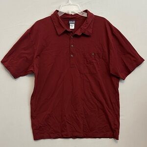 Patagonia Organic Cotton Maroon Polo Shirt Men’s Large